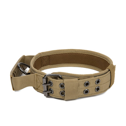 Cross-Border Heavy-Duty Nylon Dog Collar for Medium and Large Dogs, Tactical Training Leash Collar, Anti-Strangling Pet Collar