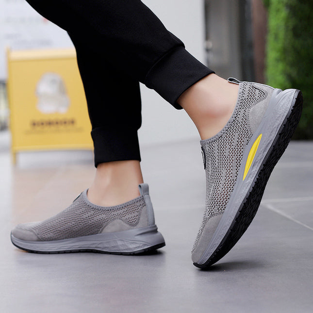 Lightweight One-piece Mesh Running Shoes Men's Summer New Flying Weaving Autumn Breathable Sneakers Men's Shoes