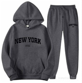 2025 European and American New Autumn and Winter Men's Large Size Thickeneded Casual Hoodies Sweatshirts Sports Fitness Men's Suits