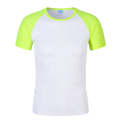 180G100D Quick-Drying Raglan Round Neck Summer Short-Sleeved T-Shirt Breathable Round Neck Sports Moisture-Absorbent New Outdoor
