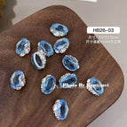 Z525-transparent dove eggs with diamonds [blue]
