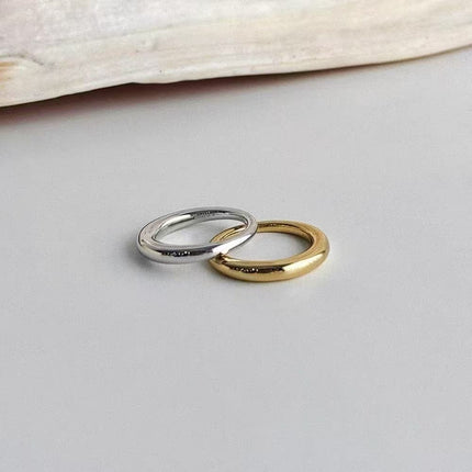 Basic Stacked Balloon Ring Brass Plated 18K Gold/Platinum Light Luxury Fashion High Style New Ring
