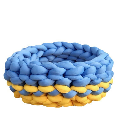 Icelandic Yarn Ball Hand-Knitted Blanket Cushion Cat Bed Pillow Fence Yarn Ball Fine-Spun Plush
