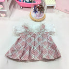 25cm barcelona bear clothes / Pink plaid jk skirt