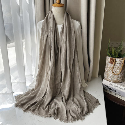 Foreign trade surplus goods clearance pick up multi-style cotton and linen scarf women's scarves literary retro long shawl scarf women