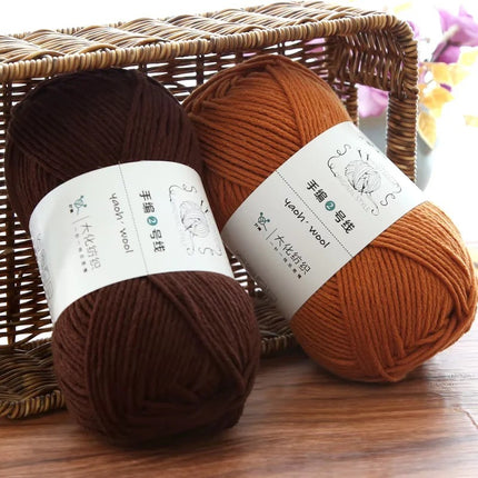 Doll hand-knitted No. 2 handmade wool woven scarf HAT medium thick coat stick needle DIY6 strand wool wholesale