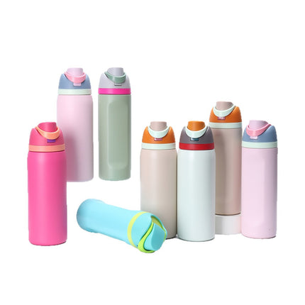 Amazon Fruit Cup 304 Stainless Steel Insulated Cup High-Looking Creative Straw Cup Outdoor Portable Water Cup