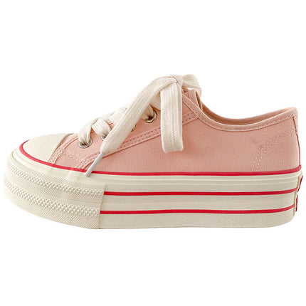 H1028 + H1057 + H1292 two-way thick-soled canvas shoes women's slip-on lazy versatile niche ins board shoes