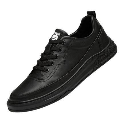 Summer Height Increasing Men's Shoes Small White Shoes Casual Shoes Top Layer Cowhide Fashionable Board Shoes 5cm Men's Invisible Height Increasing Shoes