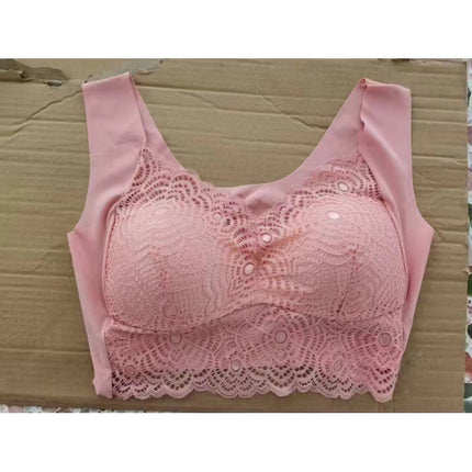 Foreign Trade plus size Thin Vest Bra chubby girl No Steel Ring Sensual Lace Push-up Sports Sleep Underwear