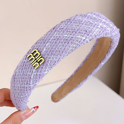Mesh Pearl Flower Blue Face Wash Hair Hoop Female High Cranial Top Internet Red 2022 New Hair Clamp Pressure Hair Hoop