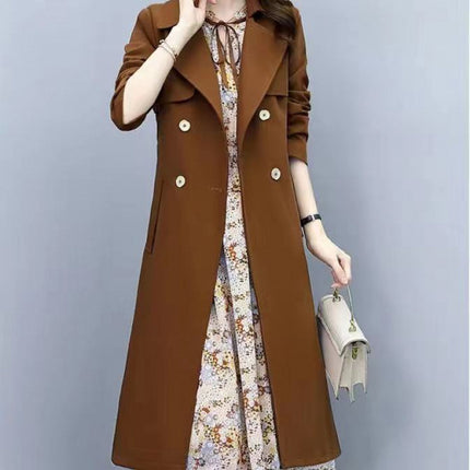Early autumn floral dress two-piece 2024 autumn new women's western style age-reducing slimming early autumn suit skirt