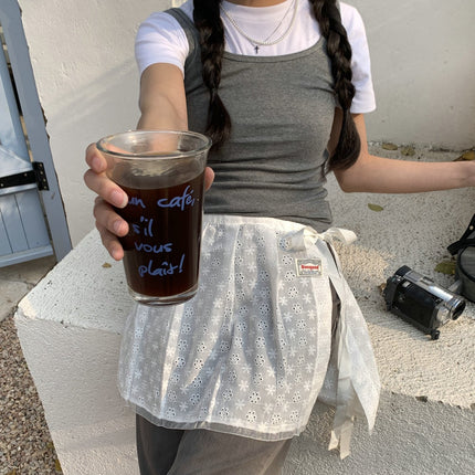 Lace-Up Lace Gauze Skirt Niche Strap Design Spice Girl Matching Apron Skirt Fart Curtain Outer Skirt