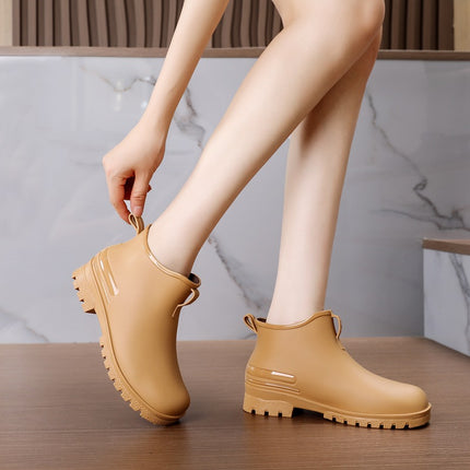 Cross-border new fashion 2024 rain boots couple outdoor waterproof shoes men's lightweight rubber shoes overshoes low-top rain boots women