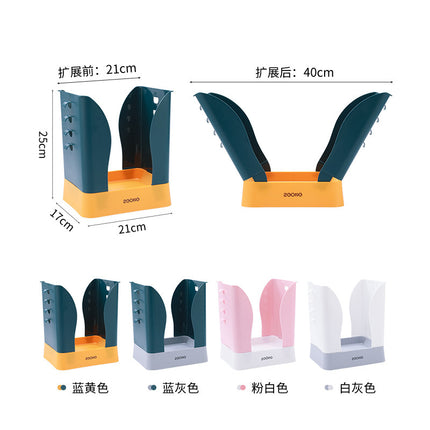 Can adjust the size of the extended trash can does not pick the bag garbage bag does not fall off the universal folding paper basket household