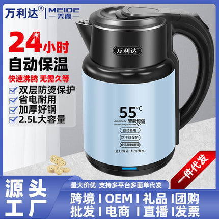 Electric Kettle Wholesale: Wanda Li Household Stainless Steel Kettle with Smart Insulation and Constant Temperature Electric Kettle