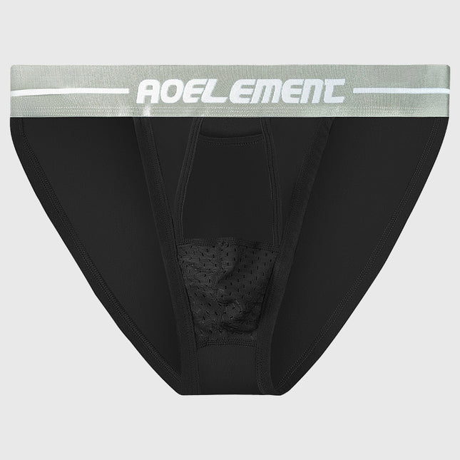 Gunshot Separate Underwear Vein Men's Briefs Breathable U-Convex Sperm Ice Silk Scrotum Curvose Shorts Head