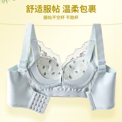 Autumn and Winter Non-Magnetic Lace Underwear for Women, Red, Wire-Free, Anti-Sagging Push-Up Bra, New Product, Breast Reduction and Delivery