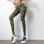 Green camouflage (single pair of tights) / S
