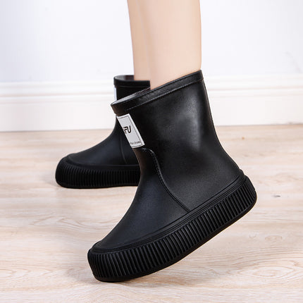Cross-Border 2024 New Version of Rain Boots for Women, Fashionable and Versatile Rain Boots, Waterproof, Non-Slip, Comfortable and Wear-Resistant, Women's Water Shoes for Camping