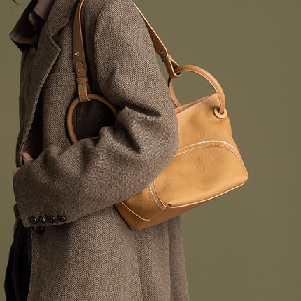 Leather Basket Tote Bag / Sac Panier Cuir