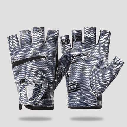 Summer Outdoor Fishing Gloves with Three-Finger Cut-Out Design, Breathable, Sun-Protective, Cut-Resistant, for Sea Fishing