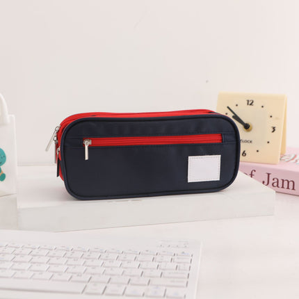 Large-Capacity Stationery Box, Double-Layer Multi-Functional Student Simple Pencil Case, Japanese and Korean Version, Portable Pencil Case for Primary and Secondary School Students