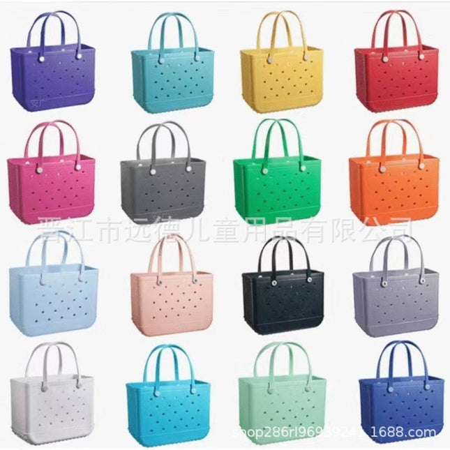 [9.9 Yuan] [Random] [Slightly Defective] Eva Beach Bag Hole Bag Satchel Handbag Waterproof Travel Sand