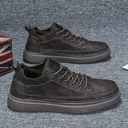 Men's Shoes Summer 2024 New Business Dress British Fashion Casual Sports Board Shoes Men's Black Leather Shoes