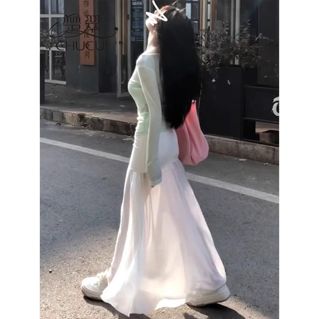 Seaside Vacation Style Outfit for Women 2025 Summer New Pure Lust Style Tulle Sun Protection Blouse with Suspenders and Beautiful Back