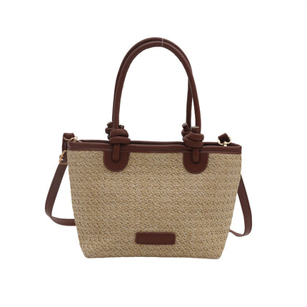 Straw Woven Bucket Bag / Sac Seau Paille Tressée