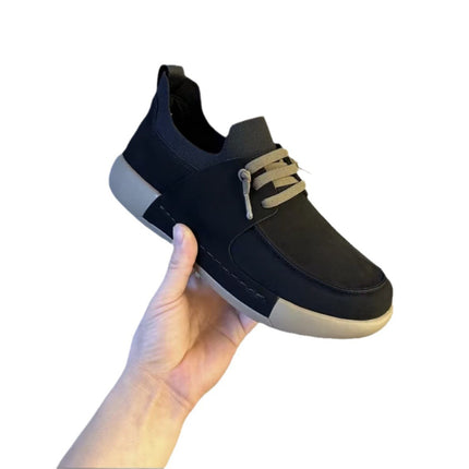 Men's Shoes Autum New Soft Leather Casual Shoes Men's Versatile Breathable Sneakers Soft Sole Comfortable Slip-On Loafers