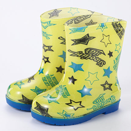 Children's Rain Boots Baby Rain Boots Primary School Boys and Girls Waterproof and Warm Outdoor Non-Slip Wear-Resistant Water Shoes Cross-Border Export