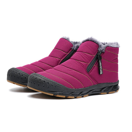 Autumn and Winter Snow Boots Cross-Border Warm Hiking Cotton Shoes Non-Slip Wear-Resistant Waterproof Plus Velvet Outdoor Couple Cotton Shoes Casual
