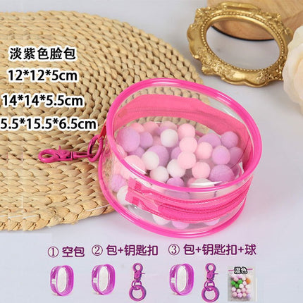 10cm Cotton Doll Pain Bag PVC Transparent Round Doll Tuanzi Walking Bag 15cm Doll Storage Bag