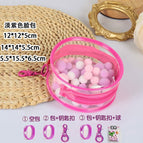 12cm face bag (empty) / Rose red