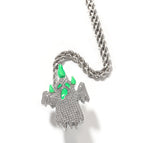 (Ghost luminous) Silver + 3mm24inch twist chain