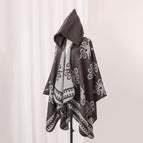 Cape with hood - gray