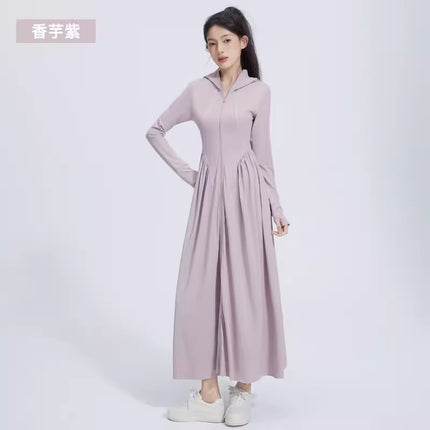Sunscreen Clothing Women's Ice Silk Slim-fit 2024 Hooded Summer New Style Thin Full-body Long Sunshade Outdoor Coat Trendy
