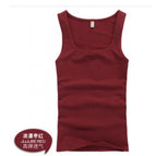 Square Collar Cotton Vest) wine red / M