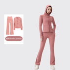 Hooded trumpet smoke pink suit / 2/S