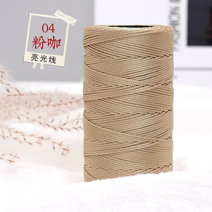 Bright Silk Thread 1mm Thin Thread for Crocheting Bouquets, Bags, Shoes, Handmade 100g Factory Direct Wholesale Knitting Thread