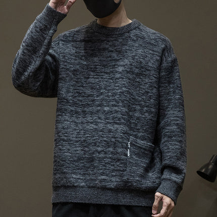 Winter Casual Sweater Men's Thickened 2024 New Tooling plus size Plus Fat Enlarge Inner Sweater Tide