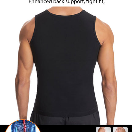 Cross-border Men's Bucket Vest Sweat Suit Single-size Slim Fit Abdominal Tucker Running Exercise Weight Loss Sweat Burst Coating plus size