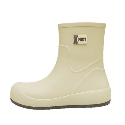 Cross-Border Fashion Rain Boots for Women, Short-Tube Soft-Soled Comfortable Korean-Style Versatile Water Shoes, Outdoor Camping Shoes, Waterproof Car Wash Shoes
