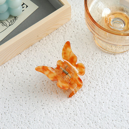 Super Fairy Romantic Butterfly Grab Clip French Temperament Acetic Acid Hair Grab Back of Head Clip Hairpin Hair Accessories Headwear Women's Spring and Summer