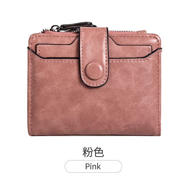 Women's Korean-style fashionable short wallet 2024 new student simple clutch multi-card wallet coin purse