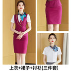 Women's Rose Red + skirt + shirt / S