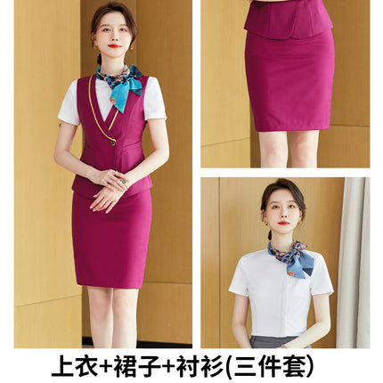China Southern Airlines stewardess uniform professional suit female hotel front desk reception temperament work clothes flight attendant interview clothing summer