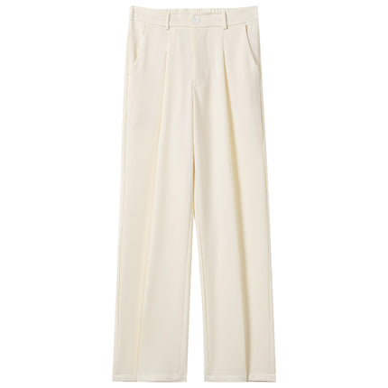 Autumn and Winter Cashmere Straight-Leg Pants for Men, Business Commuting Professional Office Pants, American Retro Loose Dress Pants